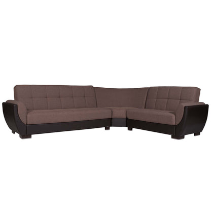 Ottomanson Armada Air - Upholstered Convertible Sectional With Storage - Polyester