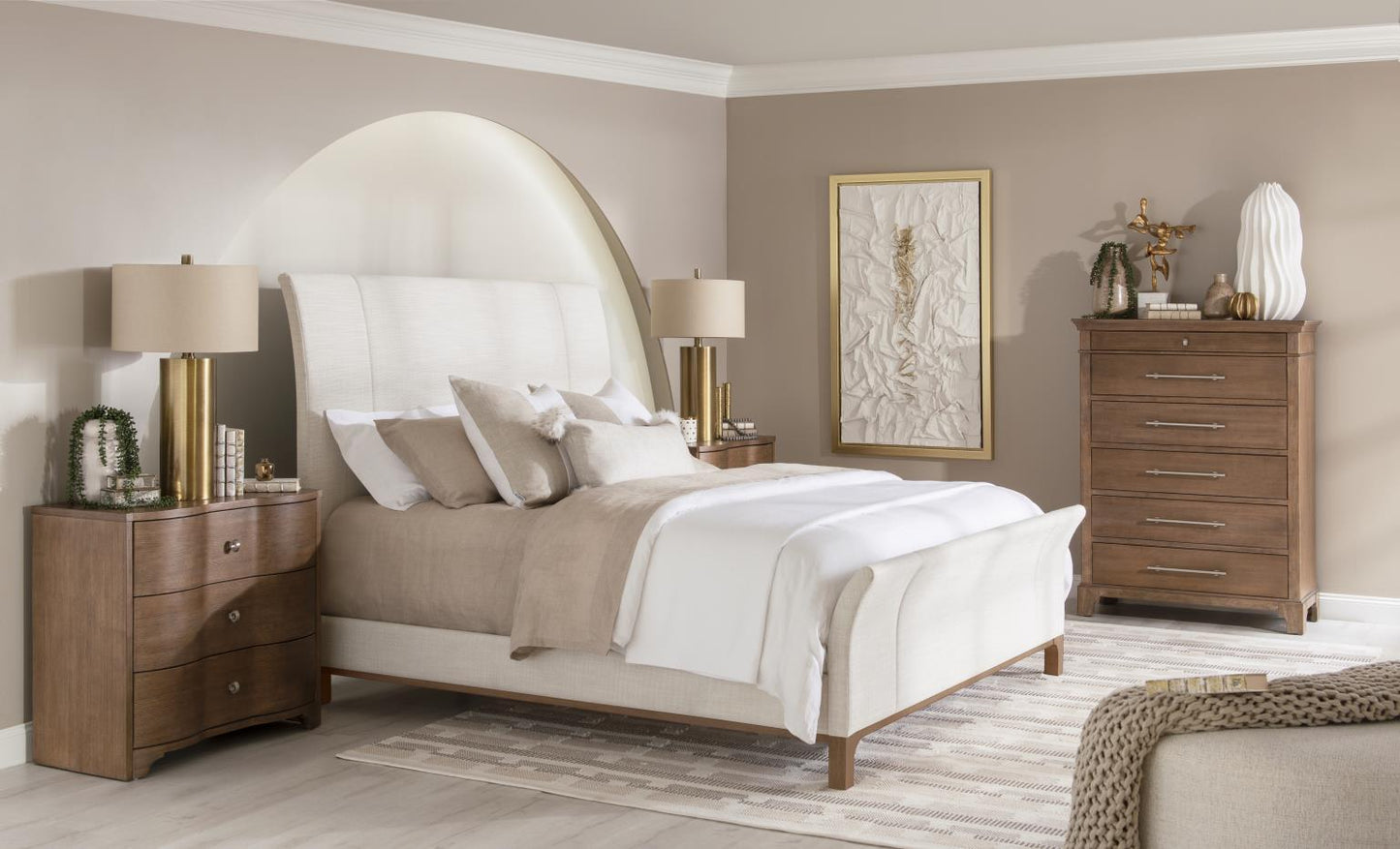 Harmony - Complete Upholstered Sleigh Bed - Ovation Tweed