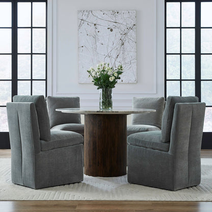 Accent Dining - Accent Dining Chair With Casters