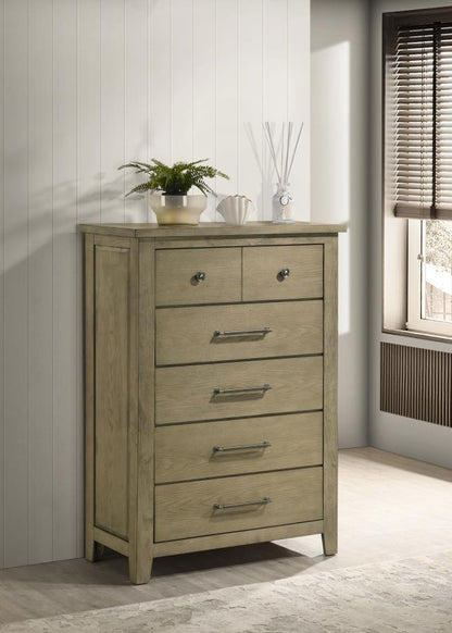 Hazlewood - 5-Drawer Bedroom Chest Of Drawers - Vineyard Oak