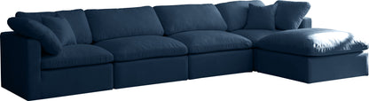 Plush - Velvet Standart Comfort Modular Sectional - Navy - Modern & Contemporary