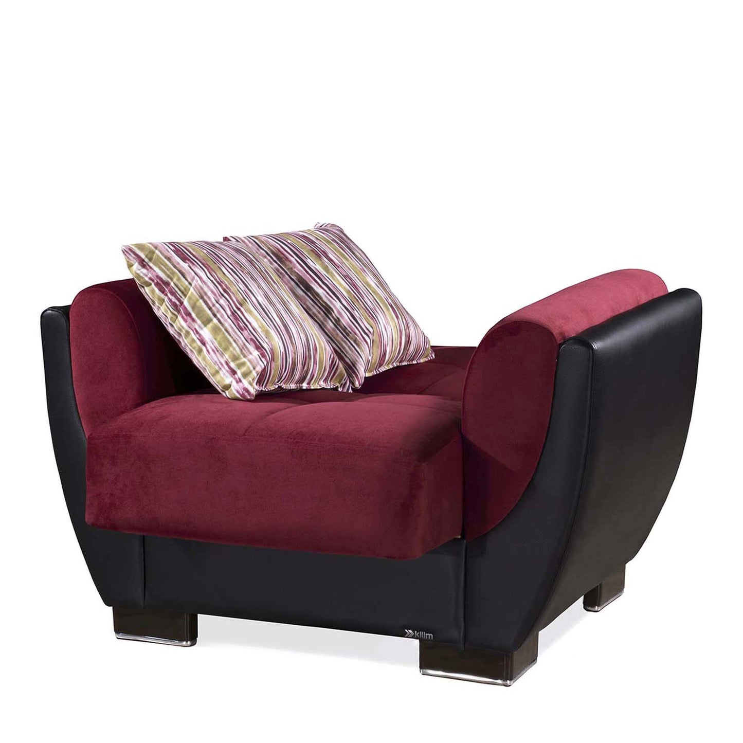 Ottomanson Armada Air - Upholstered Convertible Armchair With Storage - Microfiber