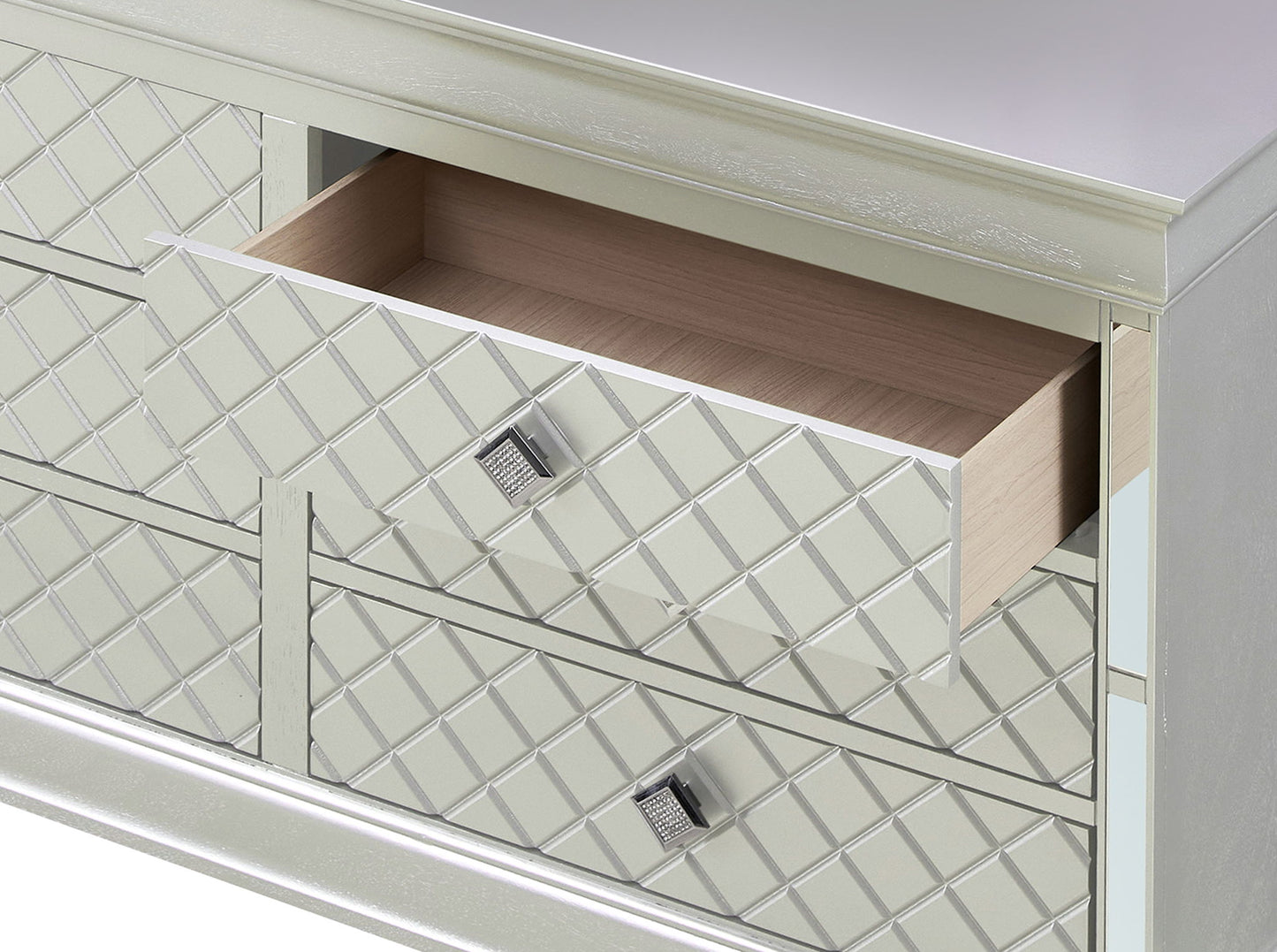 Verona - 33" Dresser - Silver Champagne