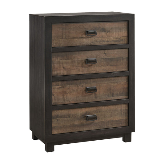 Harlington - 4-Drawer Chest - Dark Chocolate