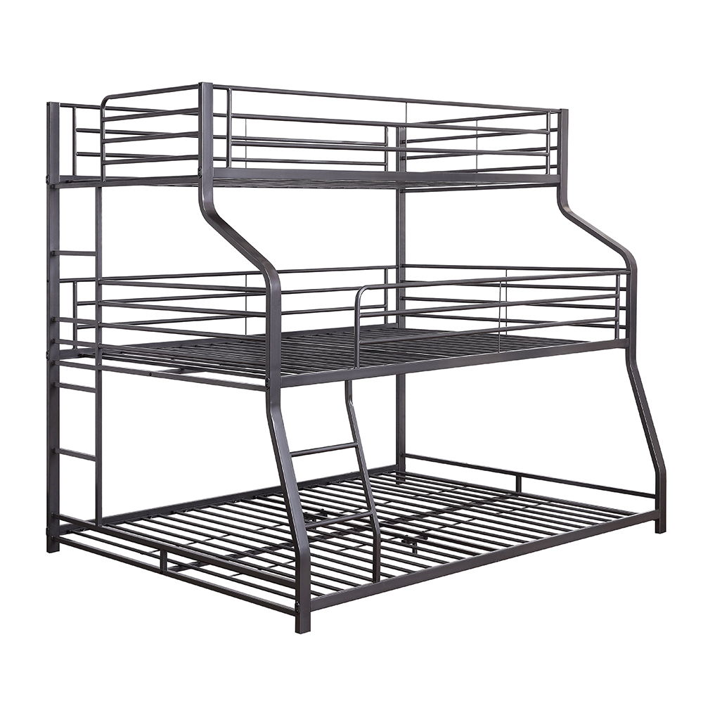 Caius II - Twin Over Full/Queen Bunk Bed - Gunmetal