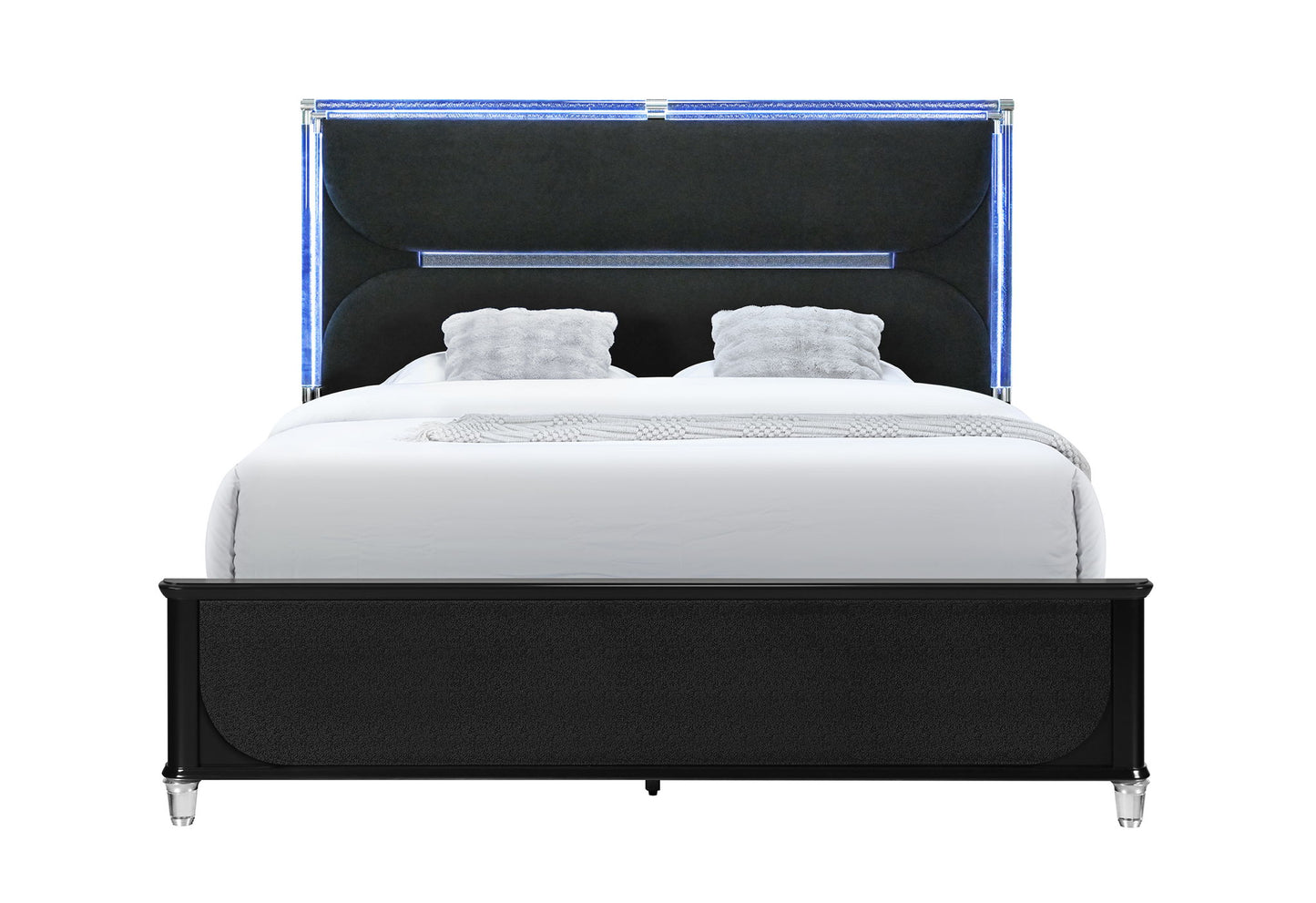 Lando - 5 Piece King Bedroom Set (Bed, Dresser & Mirror, Nightstand, Chest) - Black