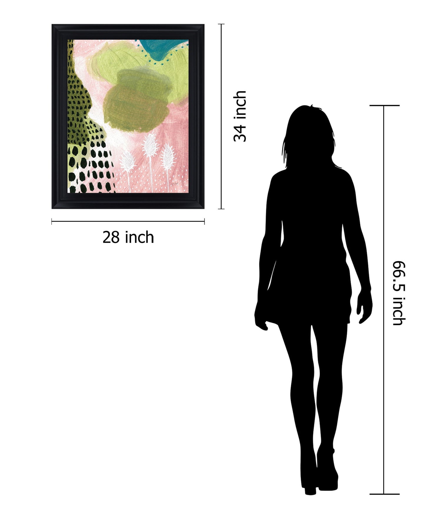 Garden Whimsy - 28" x 34" Framed Wall Art - Green