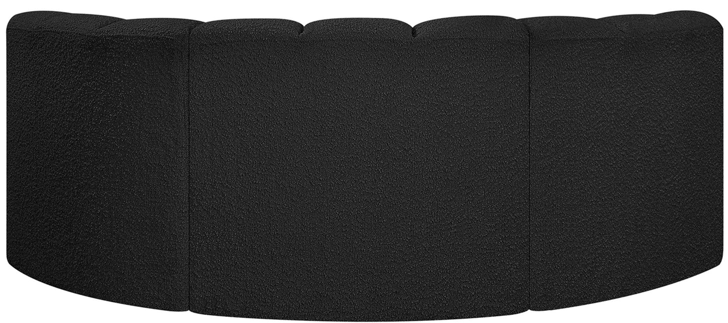 Arc - Boucle Fabric 3 Piece Modular U-Shaped Sofa
