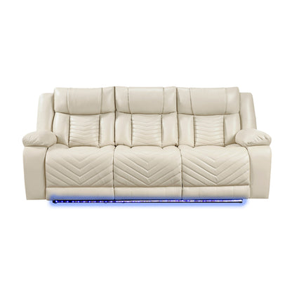 Glory Furniture - Sensa - Power Reclining Sofa With Table And LED Belt