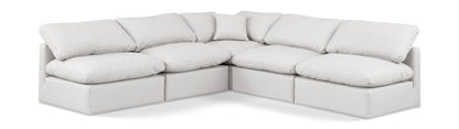 Indulge - Faux Leather 5 Piece Modular Corner Armless Sectional