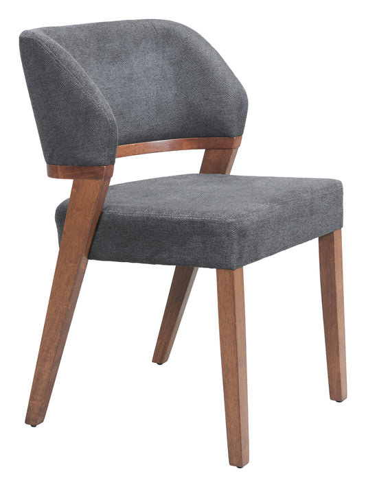 Sunobu - Dining Chair (Set of 2) - Azure Gray & Walnut