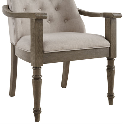 Kings Court - Dining Arm Chair - Gray / Taupe