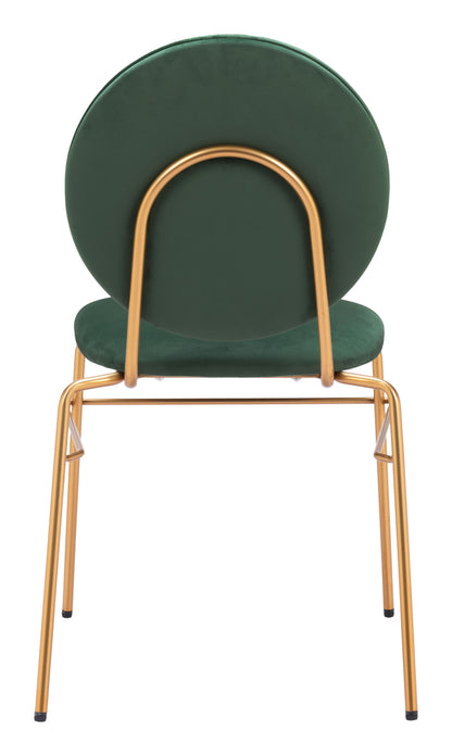 Odessa - Dining Chair (Set of 2) - Green / Gold