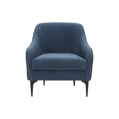 Serena - Velvet Accent Chair With Black Legs