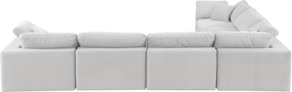 Comfy - 6 Piece Velvet Modular Corner Sectional
