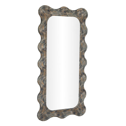 Charlene - 39" x 75" Squiggle Wall Mirror - Watercolor Print