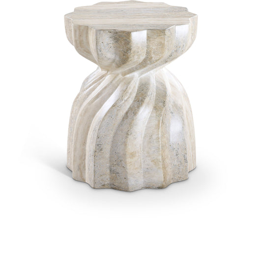 Caserta - Concrete End Table - Travertine
