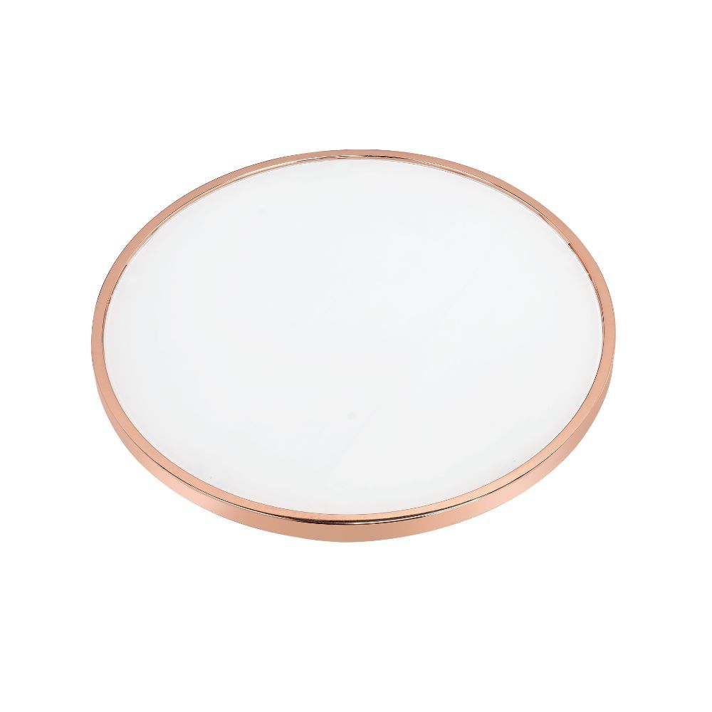 Alivia - Coffee Table - Frosted Glass & Rose Gold