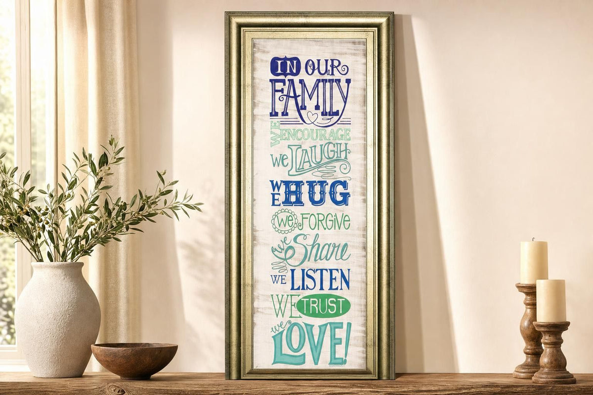 18x42 In Our Family By Deb Strain - Beige