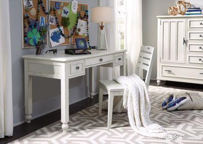 Lake House - Desk - Pebble White