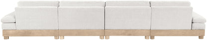Turin - Chenille Fabric Upholstered Modular Sectional - White