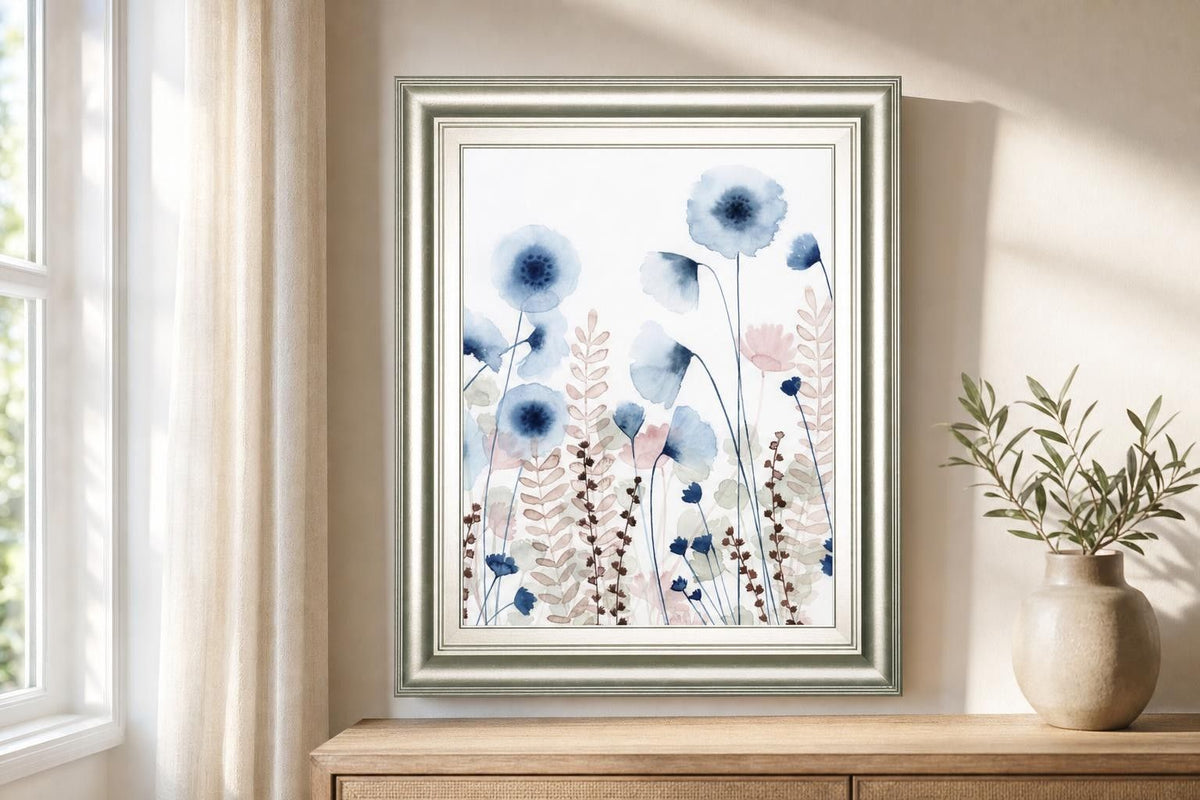 22x26 Sweet Flower Field I By Grace Popp - White