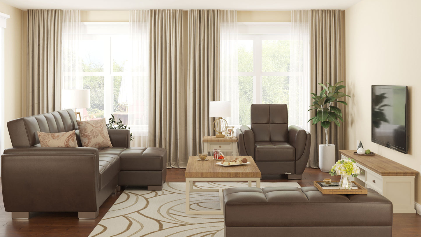 Ottomanson Armada Air - Upholstered Convertible Chaise Lounge With Storage