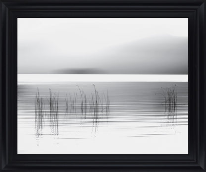 Whispering Reeds - 28" x 34" Framed Wall Art - Gray