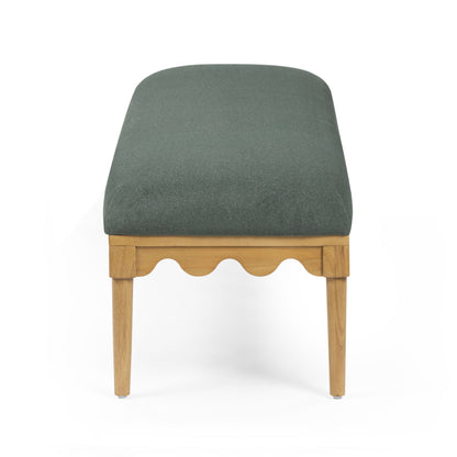 Oodle - Vegan Mohair Bench, Natural Ash Legs