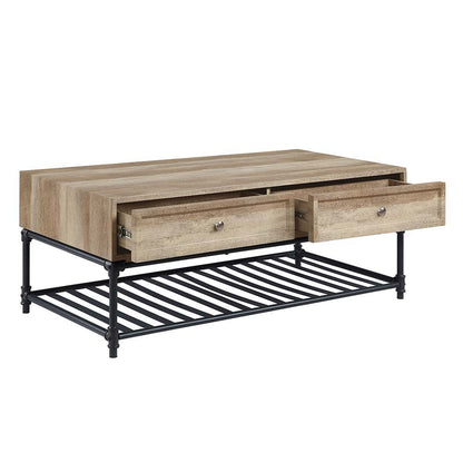 Brantley - Coffee Table - Oak & Sandy Black Finish