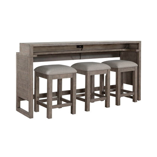 Bartlett Field - 4 Piece Living Room Set (Console Bar Table & 3 Console Stools)