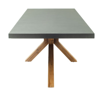 Suan - Outdoor Rectangular Dining Table - Gray