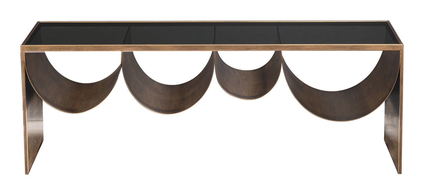 Reed - Coffee Table - Brass / Black