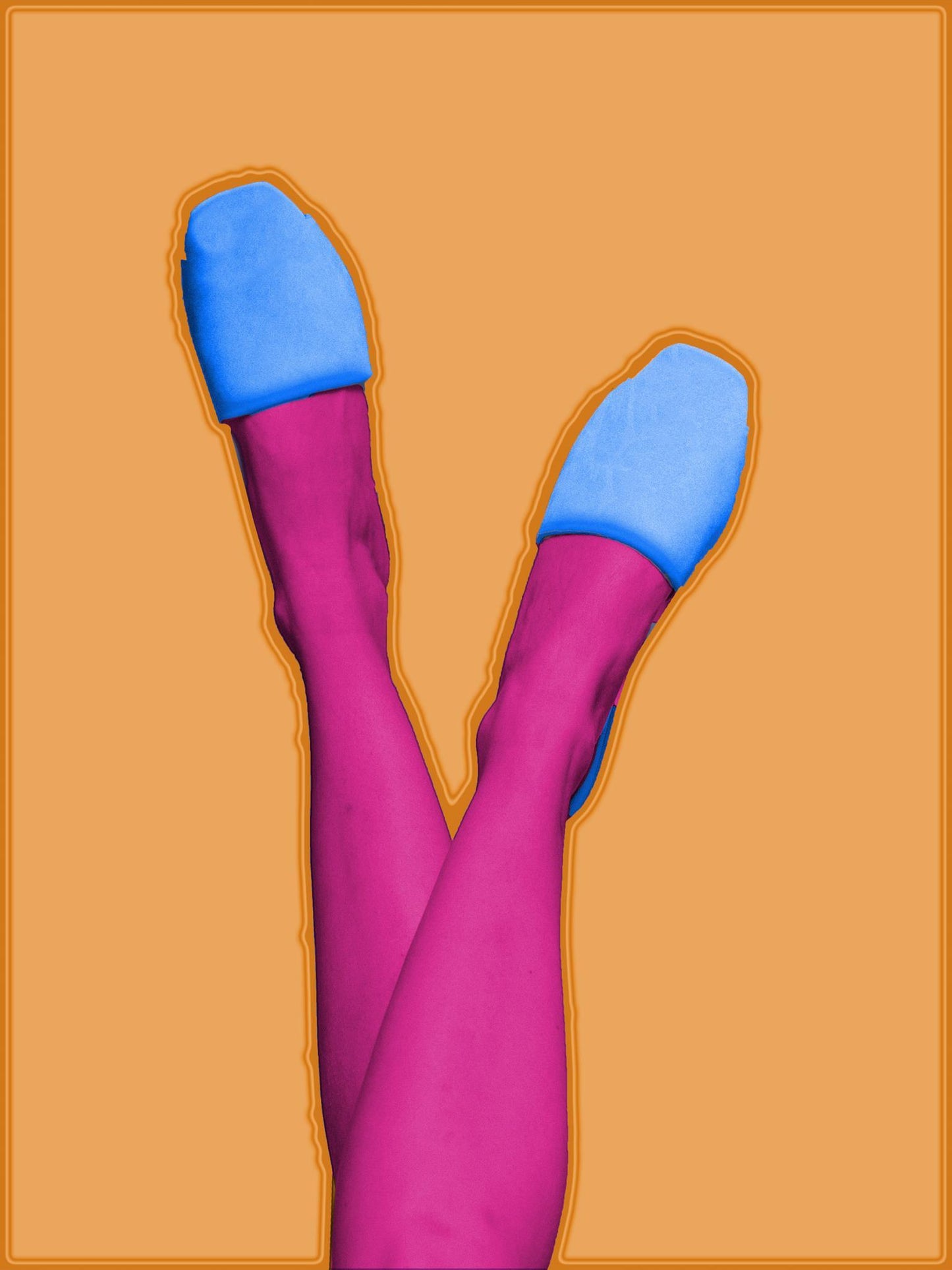 Neon Flats (Framed Small) - Orange