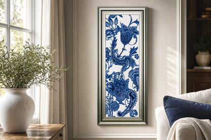 18x42 Indigo Chintz VI By Melissa Wang - Blue