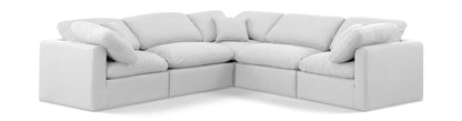Indulge - Linen 5 Piece Modular Corner Sectional - White
