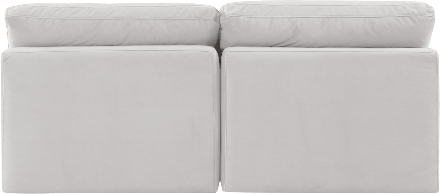 Indulge - Velvet 2 Seat Modular Armless Sofa