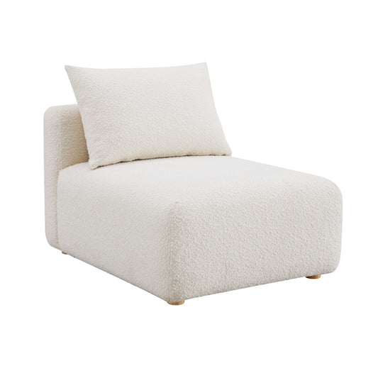 Hangover - Boucle Modular Armless Chair - Cream