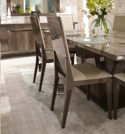 Medea - Side Chair - Dark Brown / Beige