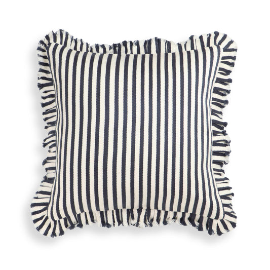 Alessia - Striped Ruffle 20" Square Accent Pillow