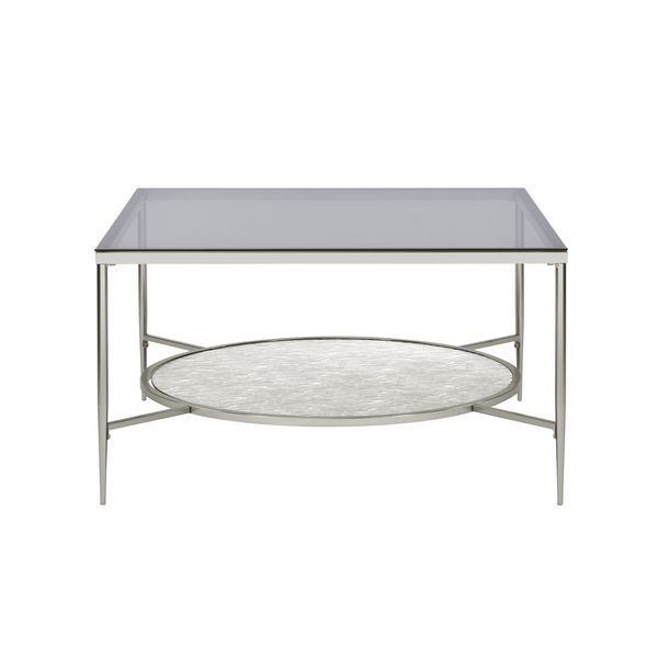 Adelrik - Coffee Table - Glass & Chrome Finish