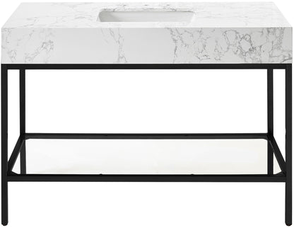 Marmo - Engineered Marble Bathroom Vanity With Black Base