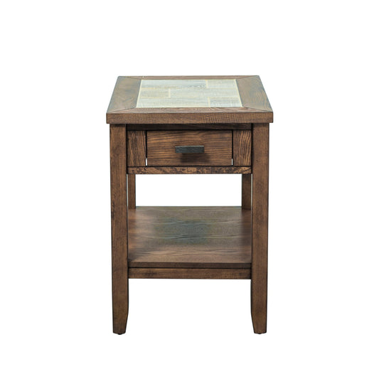 Mesa Valley - Chair Side Table - Dark Brown