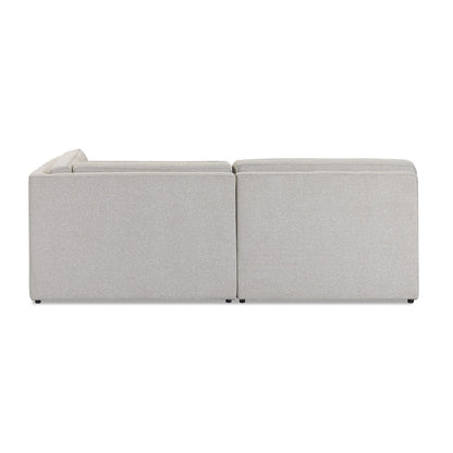 Yvette - 3-Piece Performance Boucle L-Sectional - Warm Gray