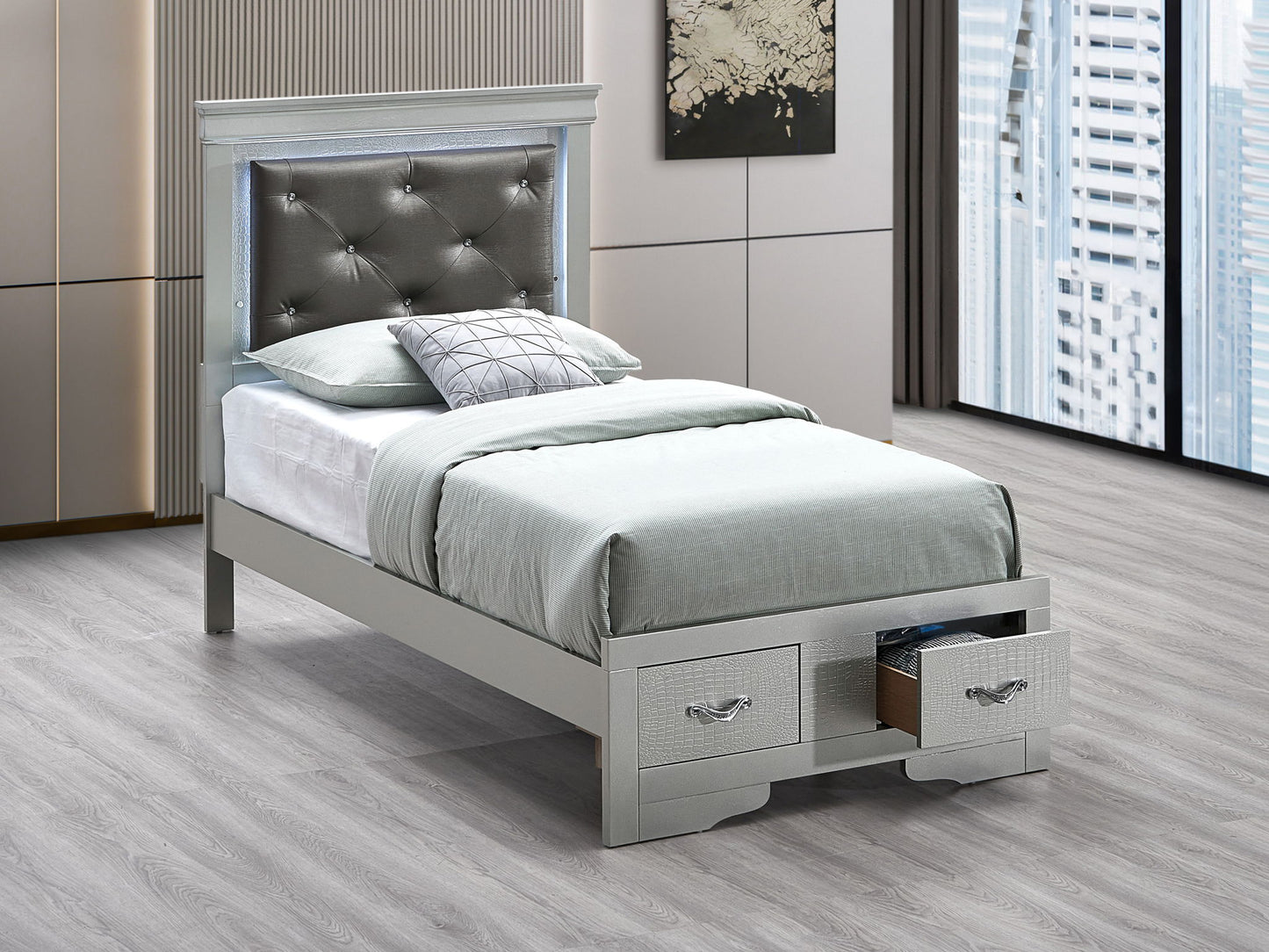 Glory Furniture - Lorana - Storage Bed With LED
