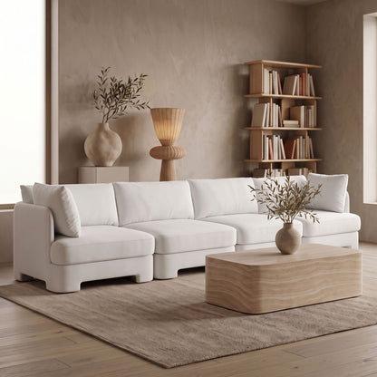 Hammond - Velvet Performance Fabric Upholstered 4 Piece Sofa