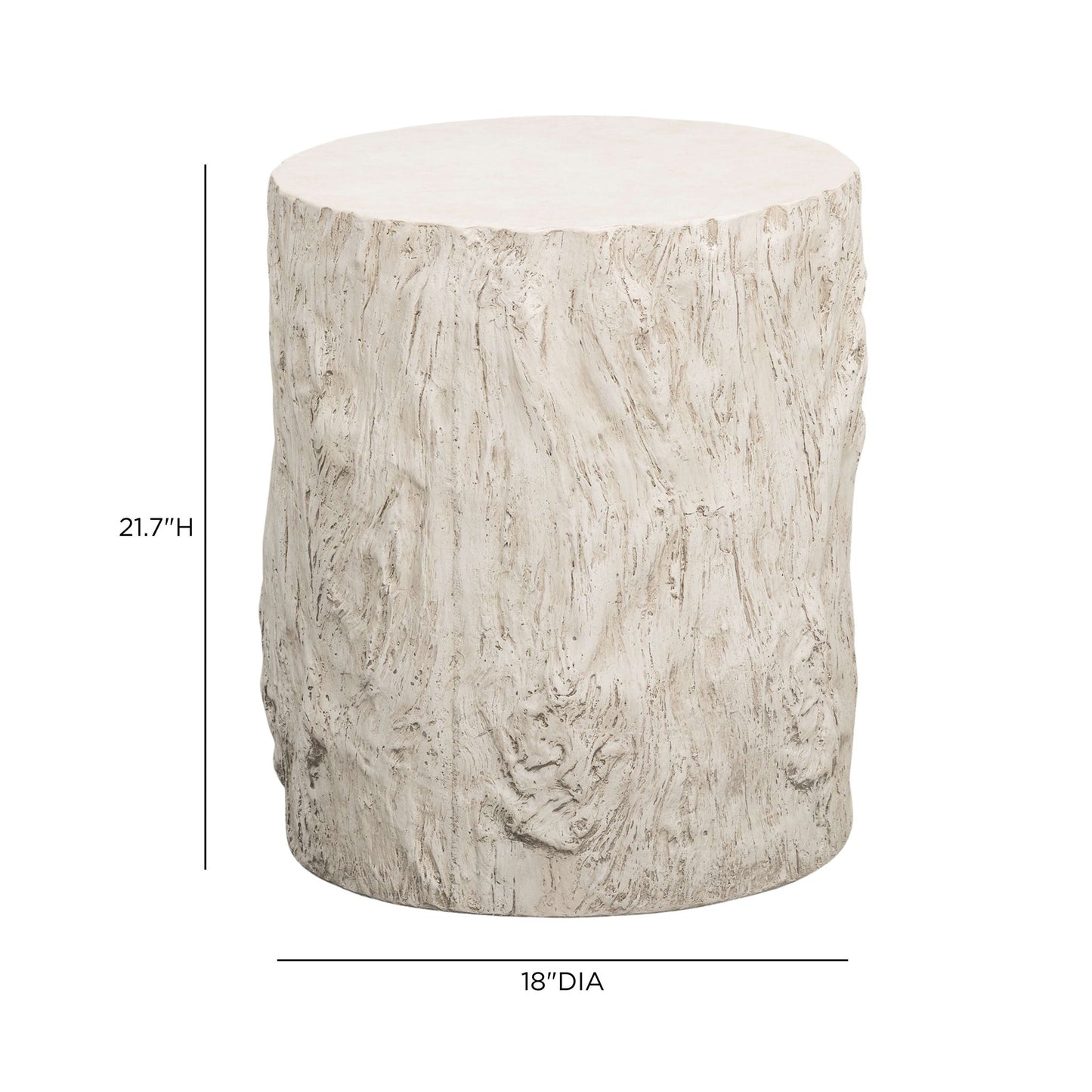 Fawn - Concrete Indoor/Outdoor Side Table - Driftwood