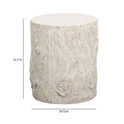 Fawn - Concrete Indoor/Outdoor Side Table - Driftwood
