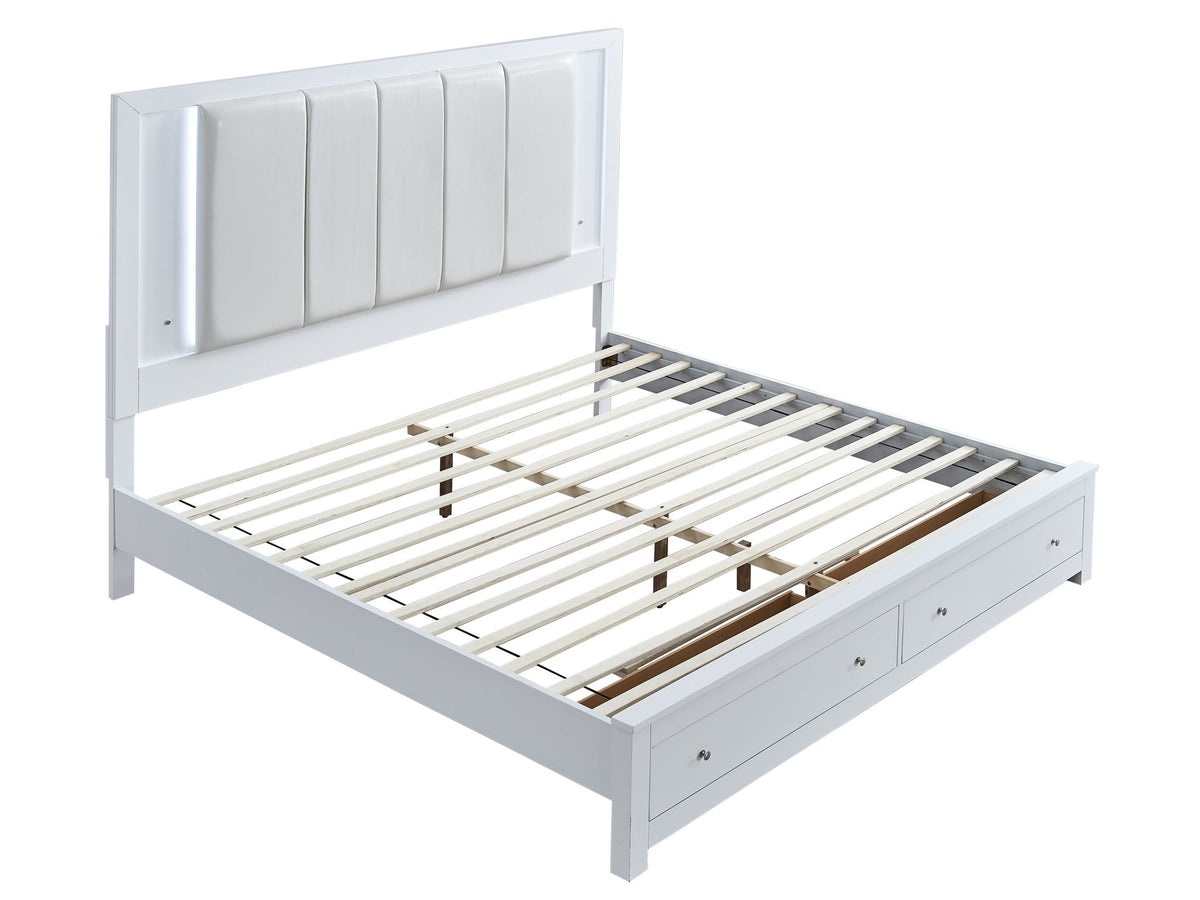 Glory Furniture - Burlington - Storage Bed With Upholstered Headboard