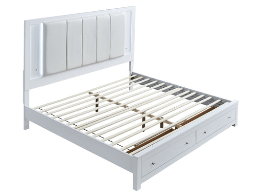 Glory Furniture - Burlington - Storage Bed With Upholstered Headboard